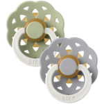 Bibs 2 Sucette Boheme Glow Ronde Sage / Cloud Size 2 +6mois