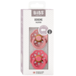 Bibs 2 Sucettes Boheme Ronde Dusty Pink / Coral Size 2 +6mois