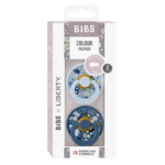 Bibs 2 Sucette Colour Round Eloise Chamomile Lawn Baby Blue Mix Size 1 +0mois