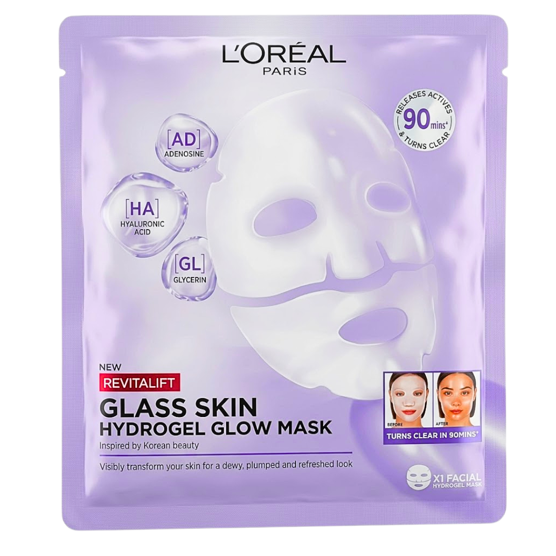 LOreal-Revitalift-Glass-Skin-Hydrogel-Glow-Mask.png L'Oreal Paris Revitalift Glass Skin Hydrogel Glow Mask – Image 1