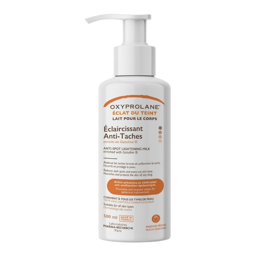 Oxyprolane-Eclat-Du-Teint-Lait-Eclaircissant-Anti-Taches-500ml.png Oxyprolane Eclat Du Teint Lait Eclaircissant Anti Taches 500ml – Image 1