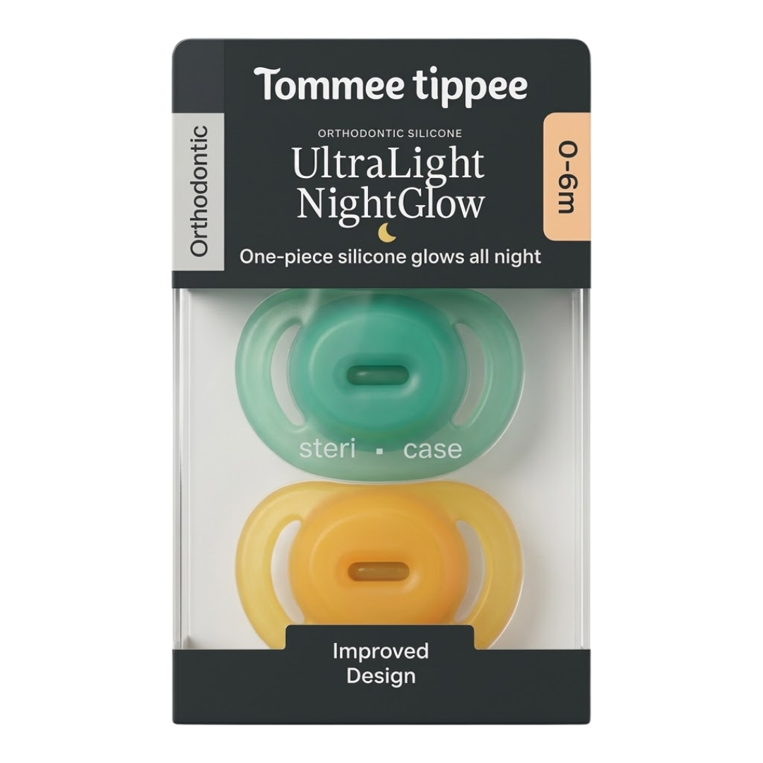 Tommee-Tippee-2-Suc-Night-Glow-0-6m-1.png Tommee Tippee 2 Sucettes Night Glow 0-6mois – Image 1