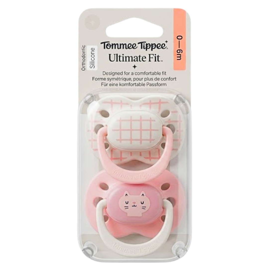 Tommee-Tippee-2-Suc-Ultimate-Fit-Girl-0-6m.png Tommee Tippee 2 Sucettes Ultimate Fit Girl 0-6mois – Image 1