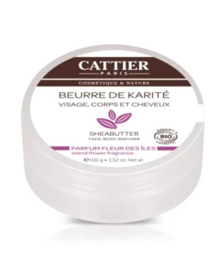 cattier-cattier-beurre-de-karite-parfum-fleur-des-iles-100g-masque-creme-et-soins.jpg Cattier Beurre de Karité Parfum Fleur des Îles 100 g – Image 1